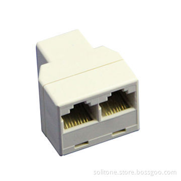 Modular Plug of RJ45 Splitter with One 8P8C Female to Dual 8P8C Female (4P4C, 6P4C, 8P8C)